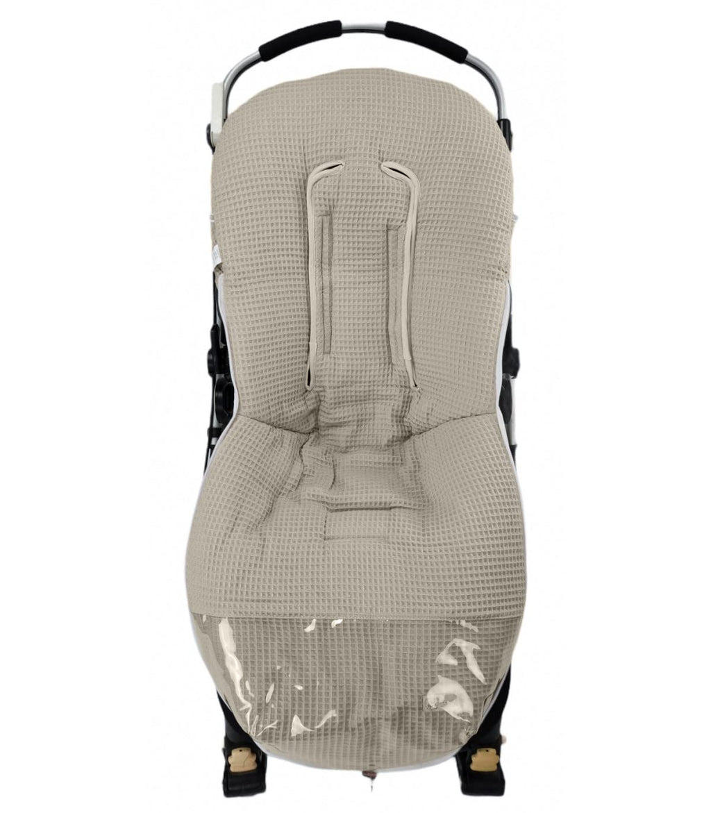 Universal Fußsack für Kinderwagen oder Buggy – Waffle – Handmade – Nenel (Grau)