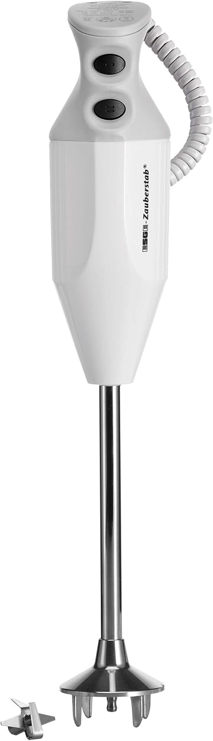 ESGE Zauberstab P 350 Profi, frullatore a immersione bianco con lama multiuso, fino a 22.000 giri/min, 90880, bianco/grigio
