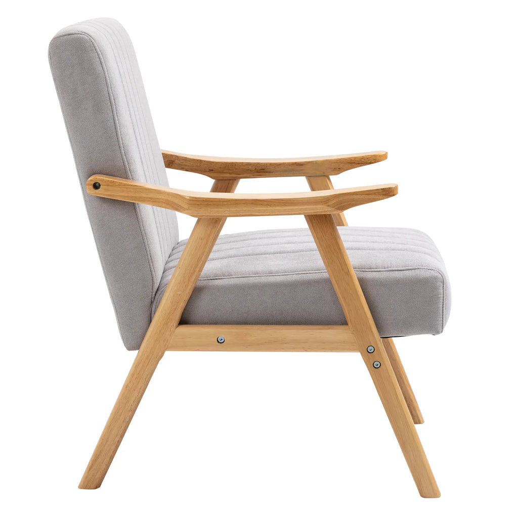 HOMCOM Sedia Imbottita Design Scandi extra confortevole Velluto Grigio Chiaro
