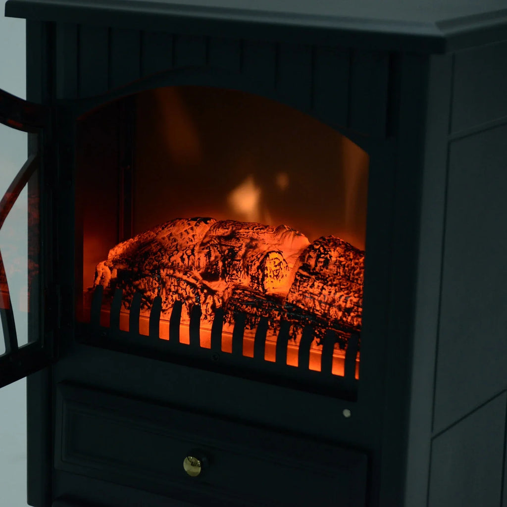 HOMCOM Camino elettrico Stufa rustica Effetto fiamma