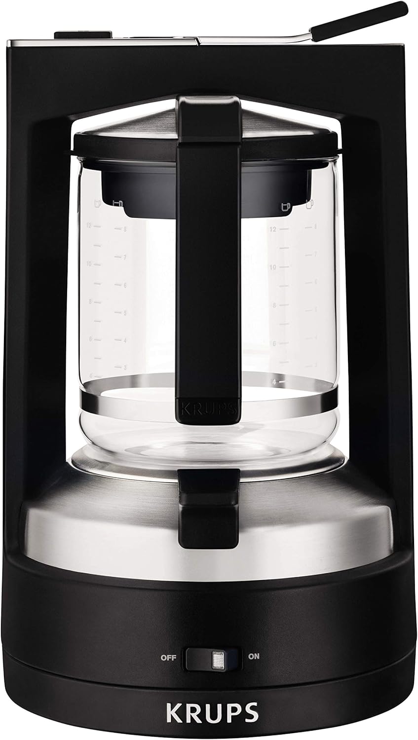 Krups KM4689 Macchina da caffè con filtro T8 | 850 Watt | Spegnimento automatico | 8-12 tazze | Interruttore on/off illuminato | Nero