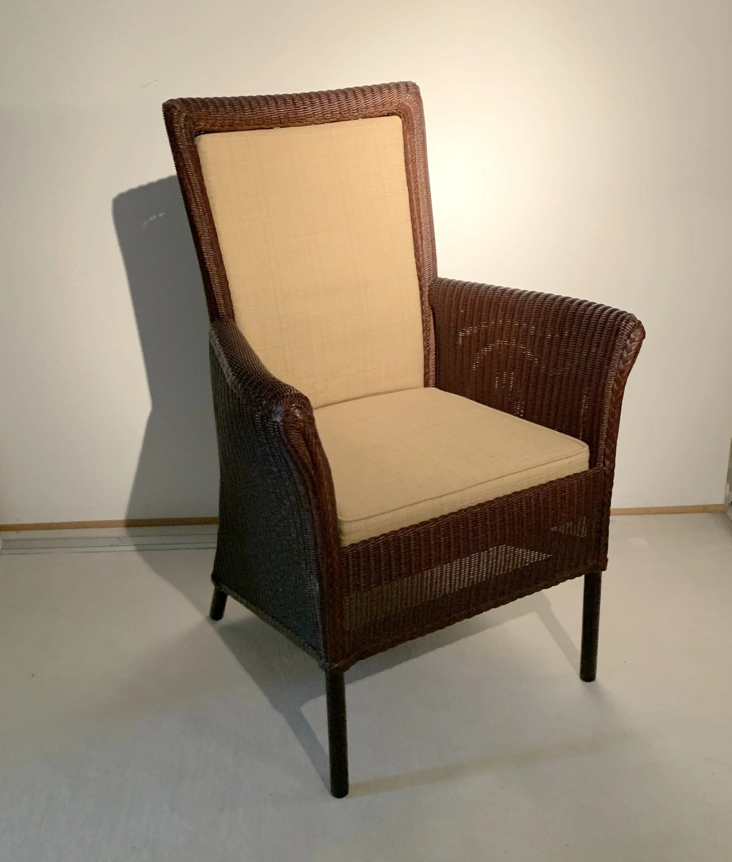 Lloyd Loom of Spalding Sessel Boston Dining Chair gepolstert