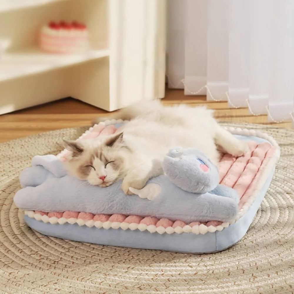 CozyCat Haven – Interaktives Katzenbett für warme und spielerische Stunden