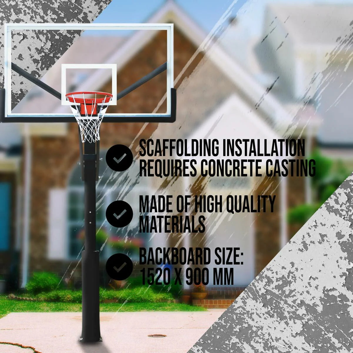 Prosport Basketballkorb In-Ground 2.3-3.05m
