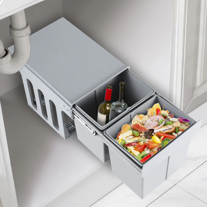 Sonnewelt Mülleimer Abfalleimer Einbau 30L Schrank