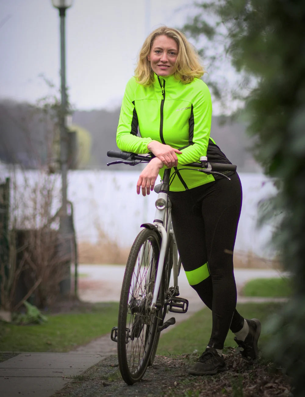 Damen Thermo Softshell Fahrradjacke Pro Line II + Fahrradhose Thermo Lang