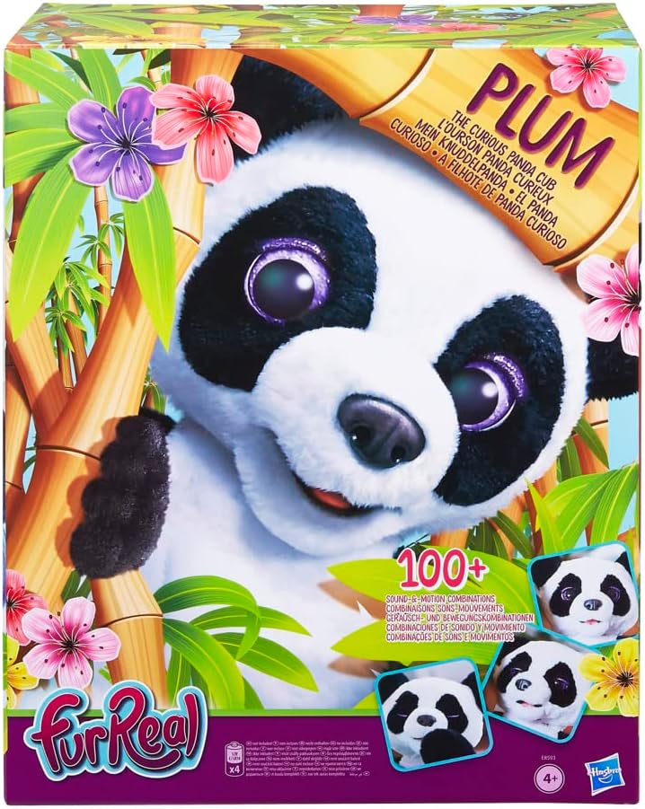 Hasbro FurReal Friends E85935S0 FurReal Plum, my cuddly panda, interactive plush toy, from 4 years