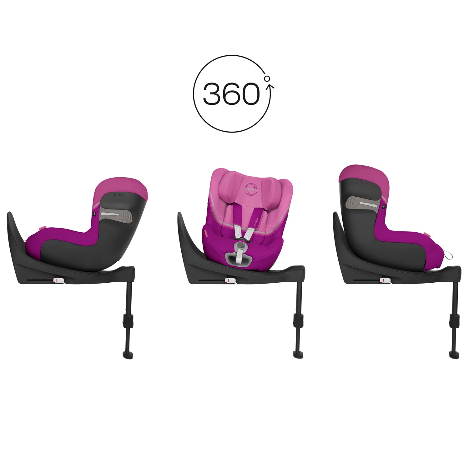 CYBEX Gold Kinder-Autositz Sirona S2 i-Size, Ab ca. 3 Monaten bis 4 Jahren, Max. 18 kg, SensorSafe kompatibel, Granite Black