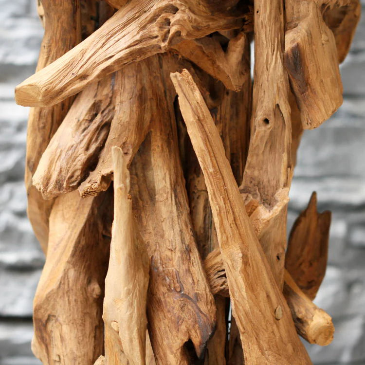 Lampada da terra in legno di Palude VILLA Paralume Naturale