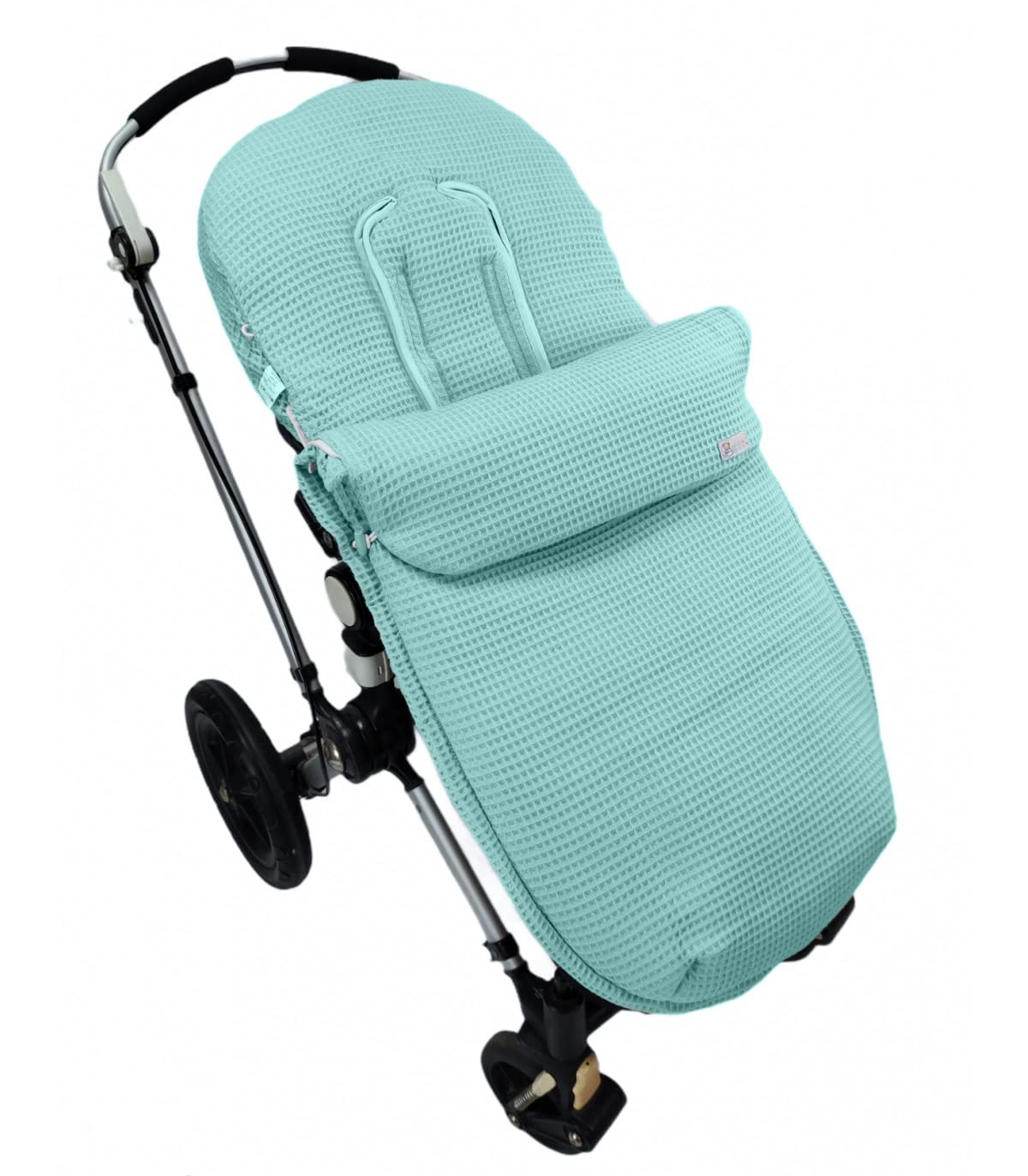 Universal Fußsack für Kinderwagen oder Buggy – Waffle – Handmade – Nenel (Grau)