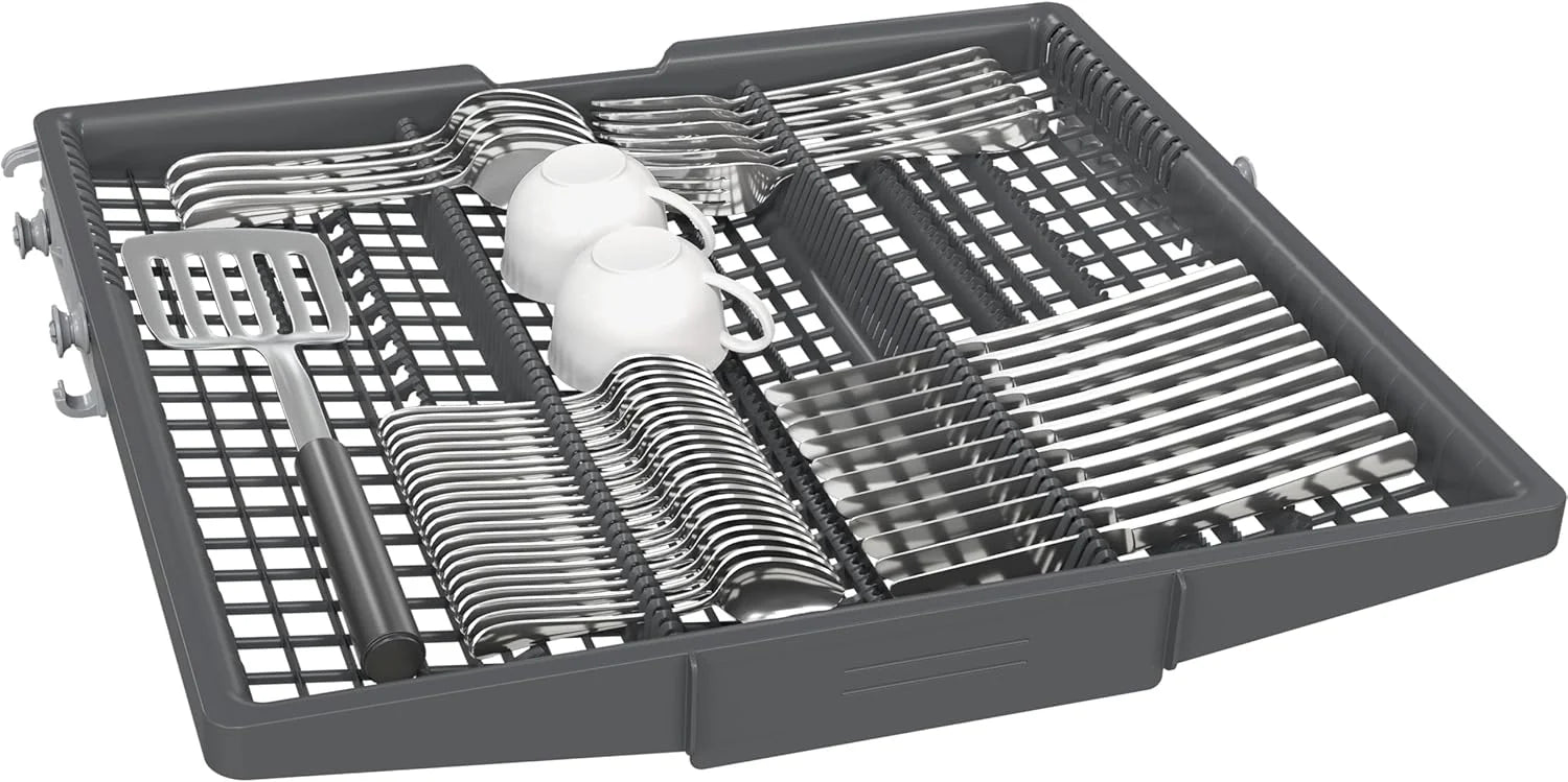 Siemens SN63EX06VE, iQ300 Smarter Lavastoviglie, Lavastoviglie a incasso totale, 60 cm, Cassetto posate, Extra silenziosa, varioSpeed, Apertura automatica porta, Triple rackMatic, infoLight, intensiveZone