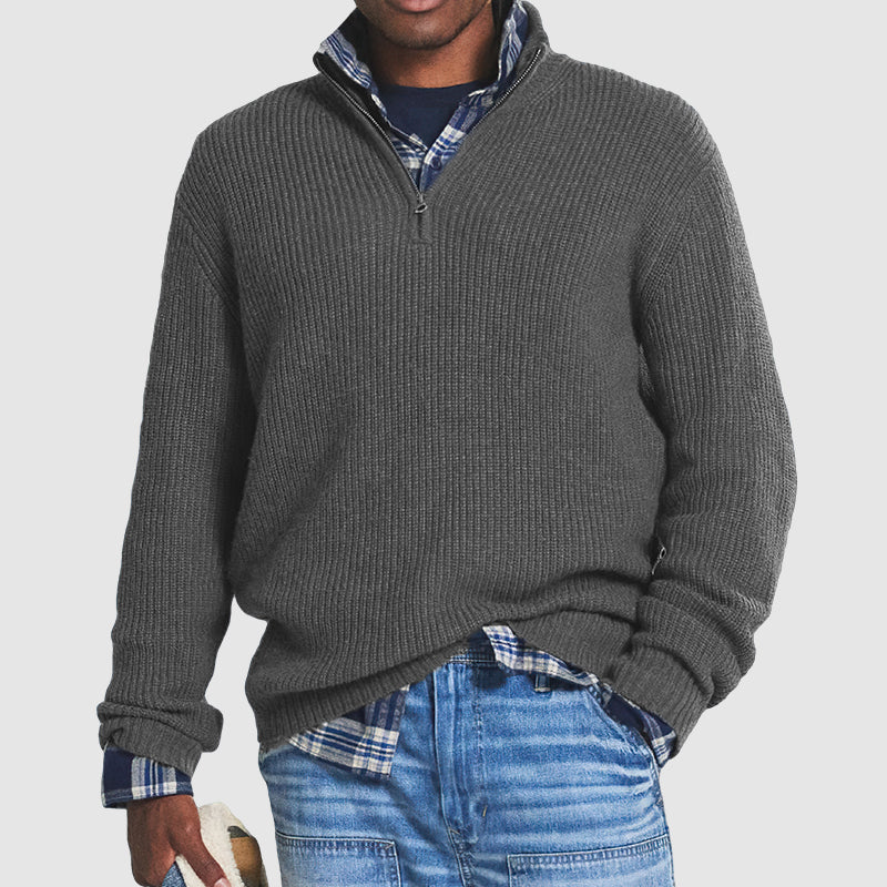 Gerippten Baumwollpullover