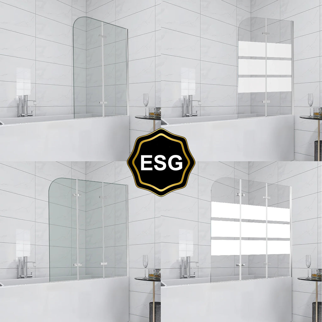 Sonnewelt Duschwand für badewanne Faltbare Glas Duschtrennwand