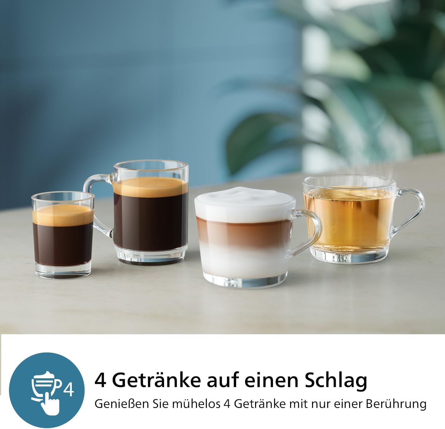 Macchina da caffè espresso automatica Philips Serie 2300 - 4 bevande, display touch a colori moderno, sistema del latte LatteGo, SilentBrew, macine in ceramica, filtro AquaClean. Cromata bianca (EP2333/40)