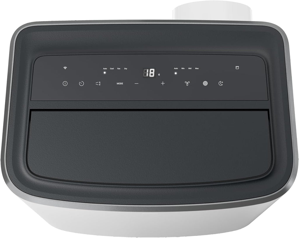 Condizionatore portatile AEG Chillflex Pro AXP26U338CW / display LED / pulsanti touch / telecomando / 30-40 m² / funzione di raffreddamento / ventilatore / funzione di deumidificazione / automatico / bianco/argento/nero