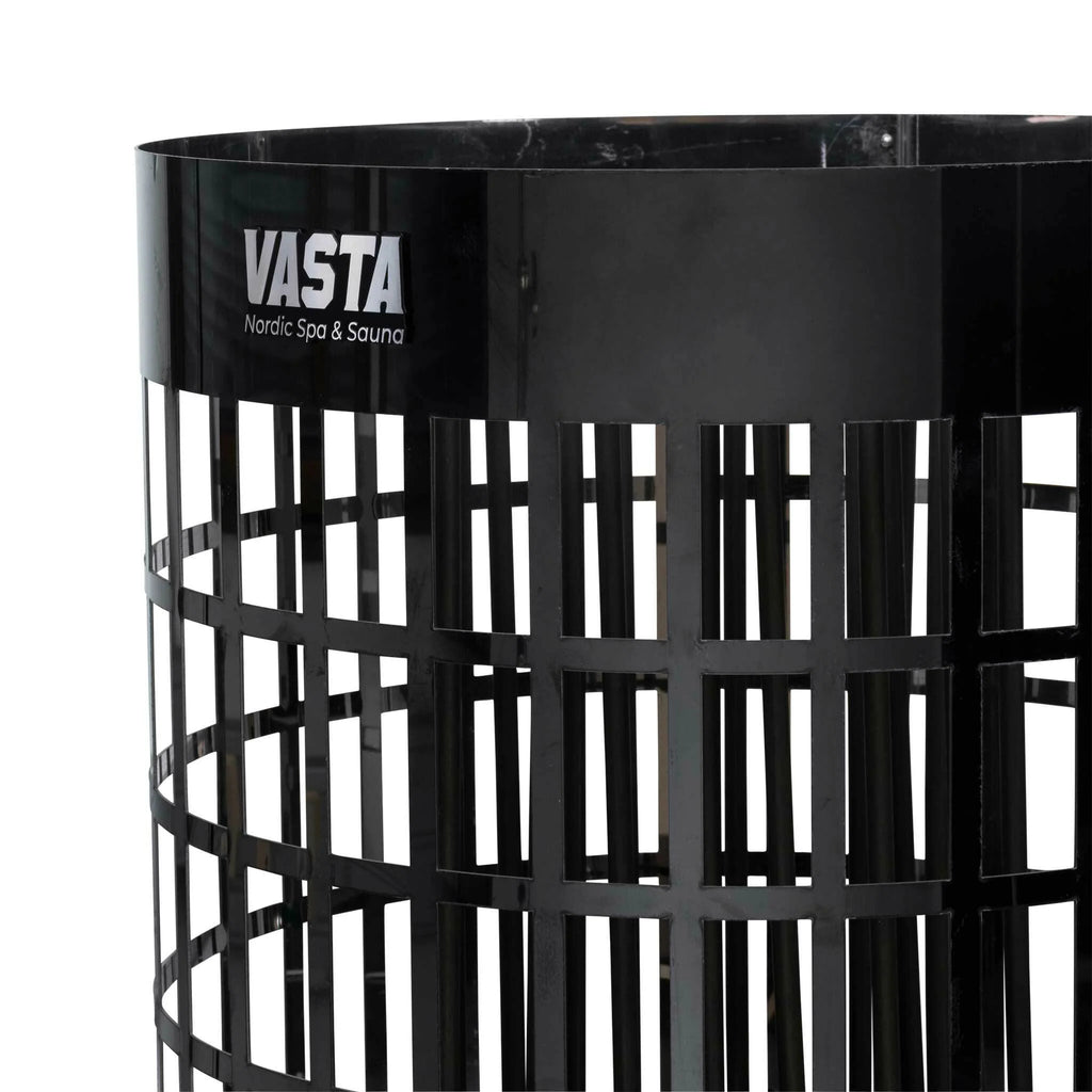 Stufa elettrica Vasta Saunaofen Ignite 6kw, controllo fisso, 5-8m3, acciaio nero