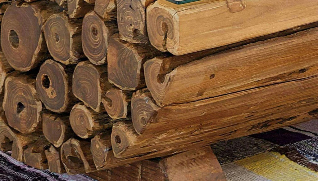 Massiver Teak Couchtisch Ranting medio 105cm x 70cm
