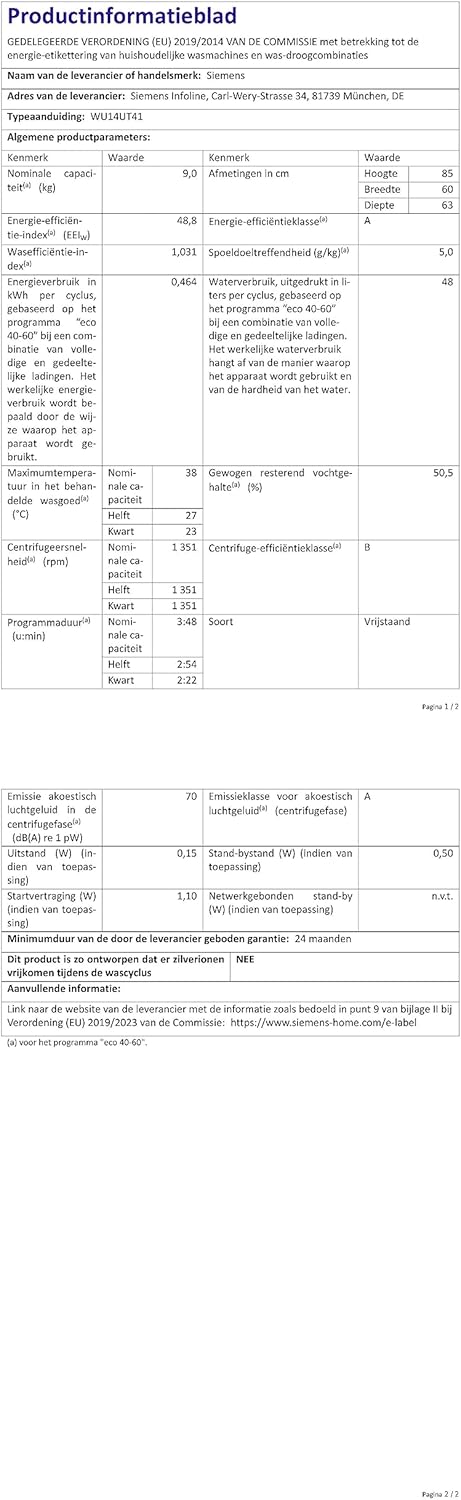 Siemens WG54G106EM iQ500, Waschmaschine 10kg, 1400 U/min, Antiflecken-System, varioSpeed für schneller saubere Wsche, Nachlegefunktion, wscheschonend, LED-Display, aquaStop, Amazon Exclusive Edition
