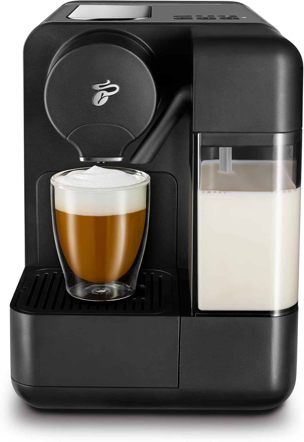 Tchibo Cafissimo „milk“ Kaffeemaschine Kapselmaschine inkl. 30 Kapseln für Caffè Crema, Espresso, Kaffee und Milchspezialitäten, Schwarz