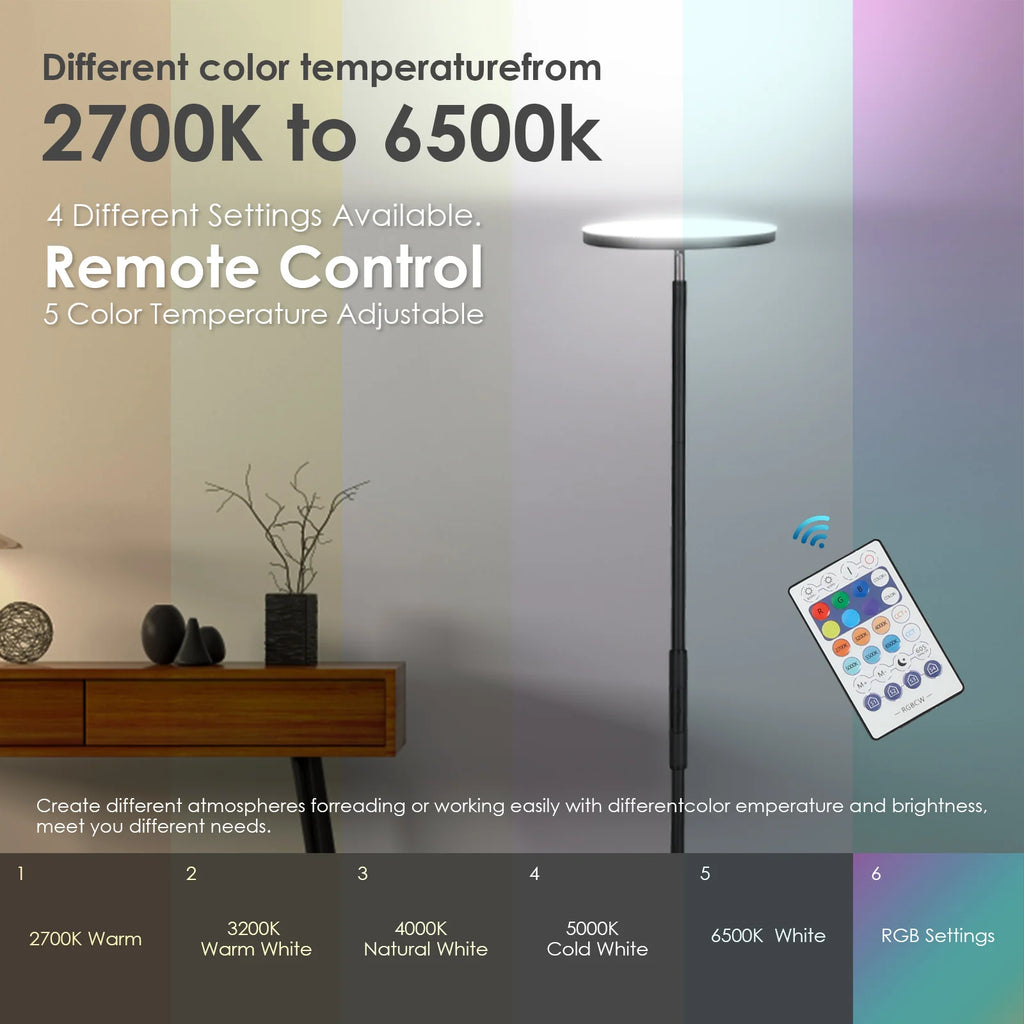 Sonnewelt Lampada da terra a LED dimmerabile RGB 24W