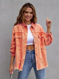 Zerrissene Denim-Jacke in bergre