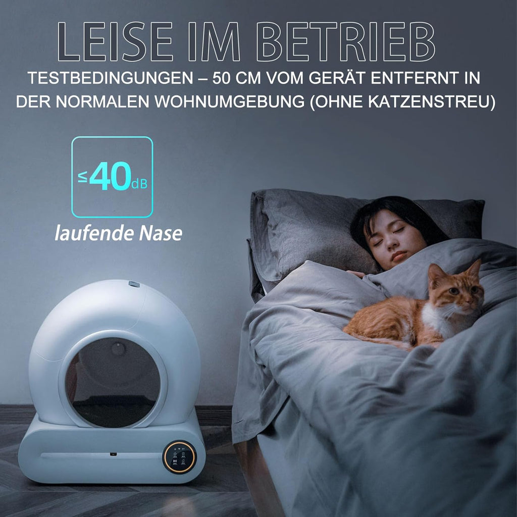 Lettiera Gatto Automatica Elettrica Cat Litter Box Selbstreinigende Automatisches Katzenklo XXL con APP Lettiera Elettrica Chiusa per Gatti di Taglia Grande (Tipo A)