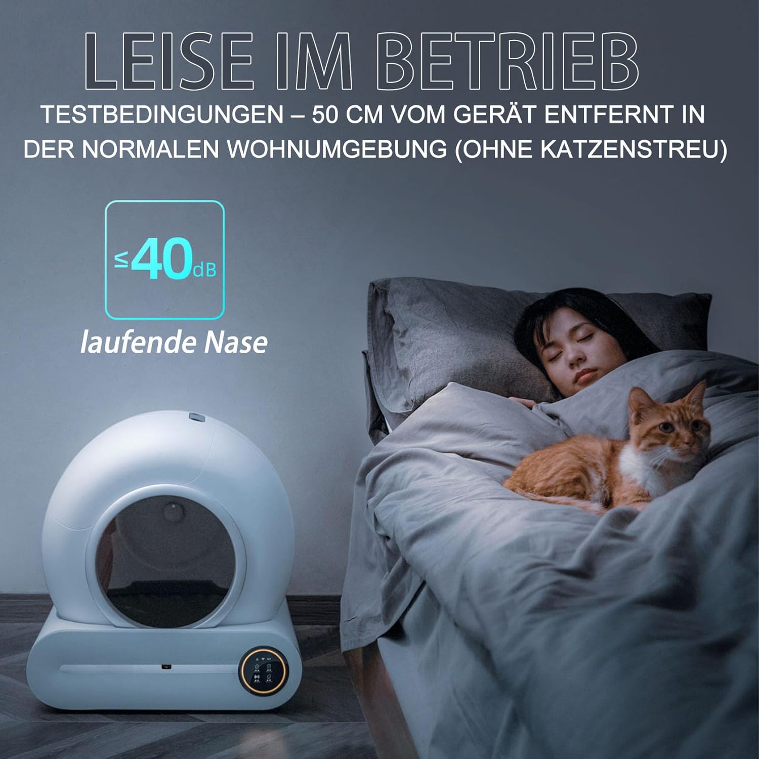 Lettiera Gatto Automatica Elettrica Cat Litter Box Selbstreinigende Automatisches Katzenklo XXL con APP Lettiera Elettrica Chiusa per Gatti di Taglia Grande (Tipo A)