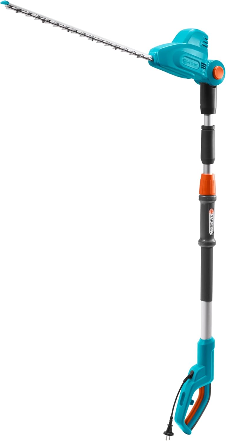 Gardena Tagliasiepi Telescopico THS 500/48: Tagliasiepi da 500 W, 3,5 m di portata, testa inclinabile e manico telescopico, lunghezza lama 48 cm, impugnatura ergonomica e protezione antiurto (8883-20)