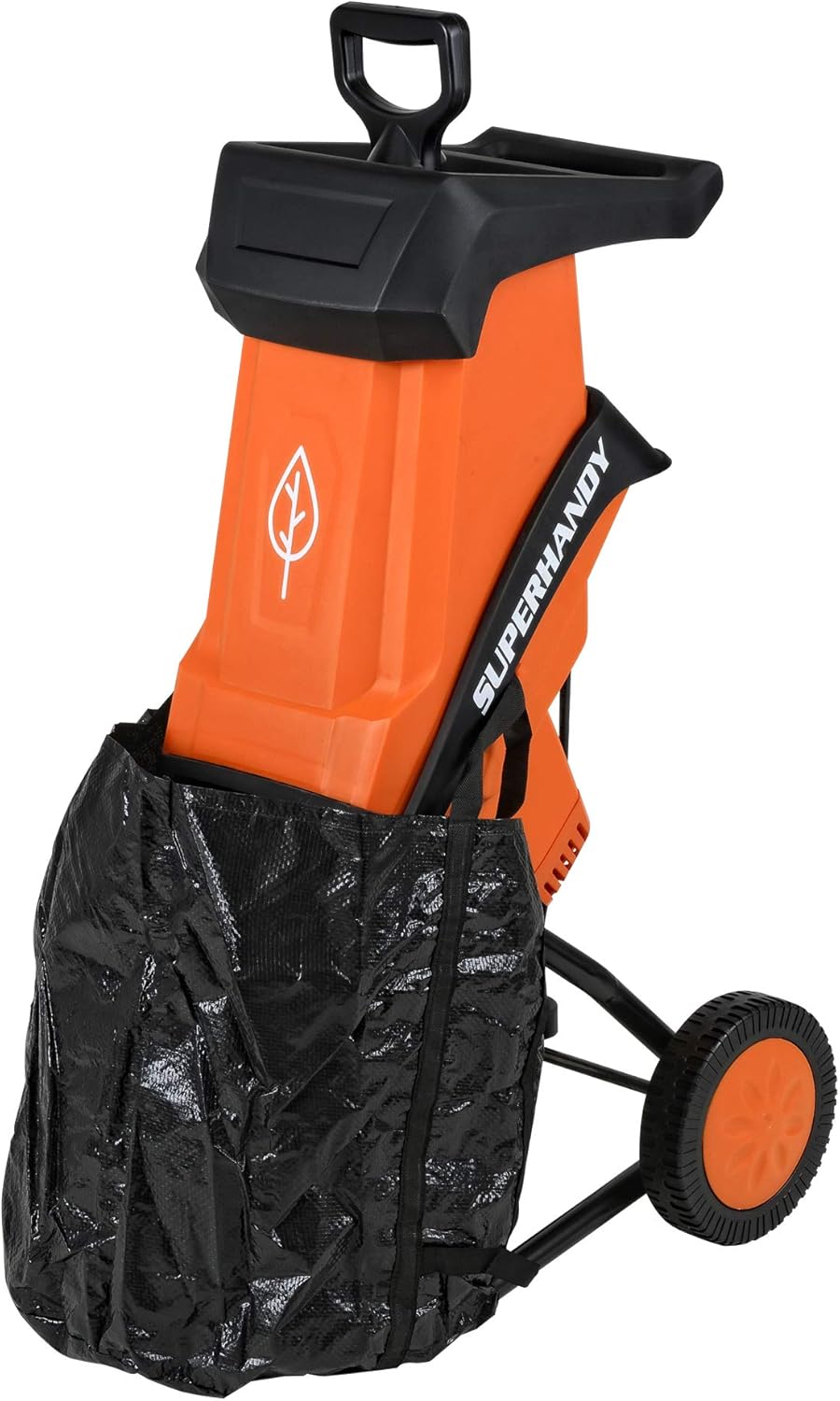 Biotrituratore Elettrico SuperHandy, Trituratore da Giardino 2400W, Cippatrice a Lame 230V, Trituratore da Giardino Max. Capacità con (2) Lame a Doppio Taglio