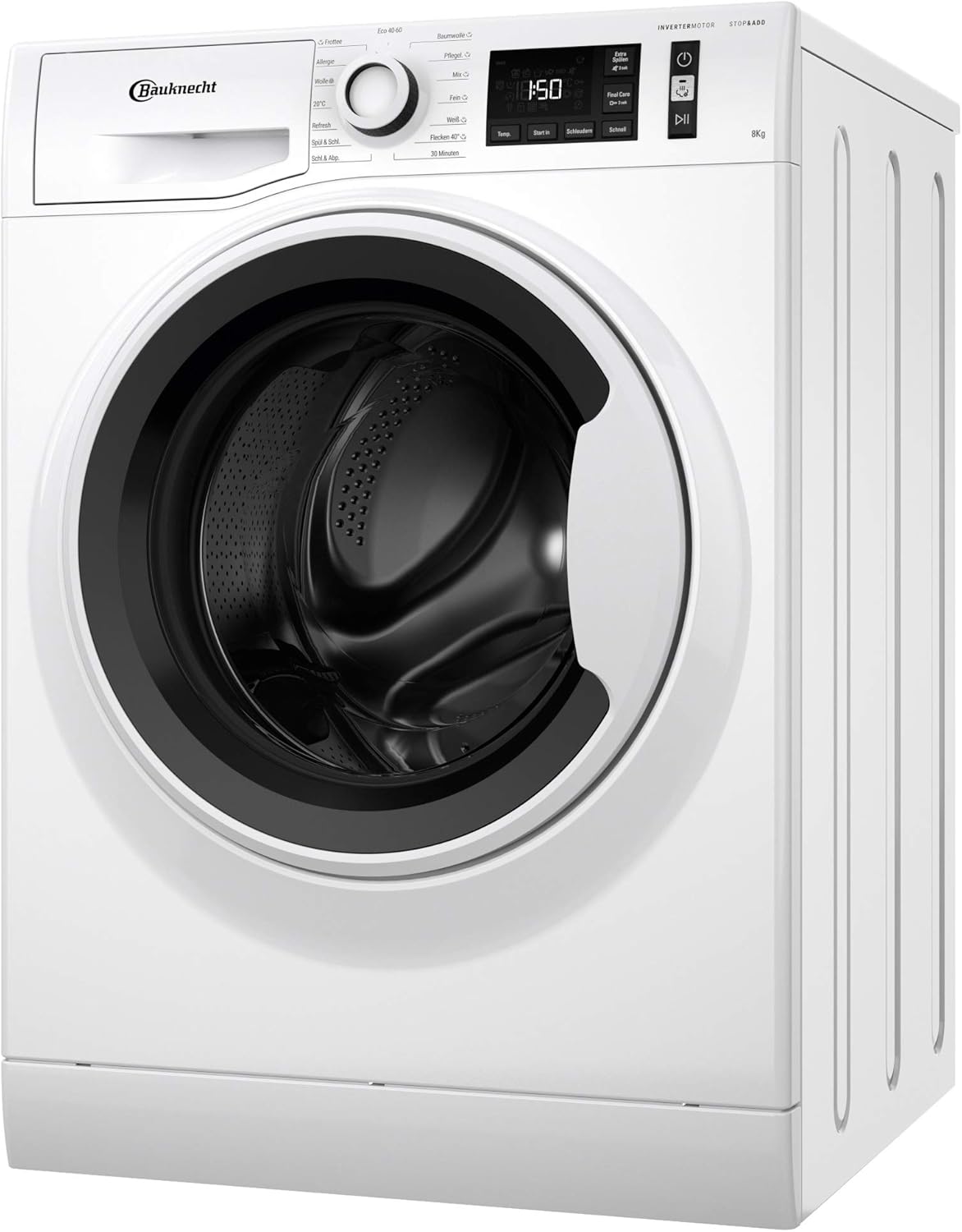 Bauknecht W Active 8A Lavatrice a carica frontale/ 8kg/ potente rimozione delle macchie/ programmi a vapore/ opzione Steam Hygiene/ classe di efficienza energetica A/ funzione Stop&Add/ motore ProSilent [Classe energetica A]