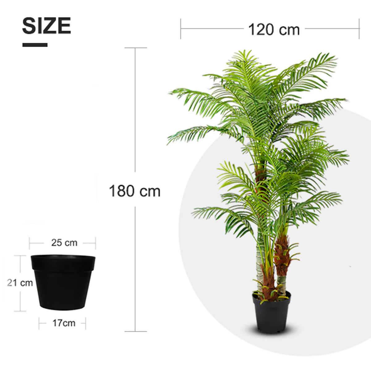 Lykke Pianta Artificiale Palma Areca 180cm