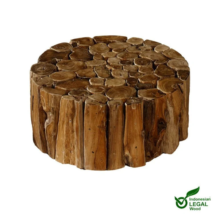 Massivholz Teak Couchtisch BEGA  80 cm
