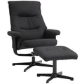 Poltrona Relax HOMCOM con Sgabello & Funzione Reclinabile Nero