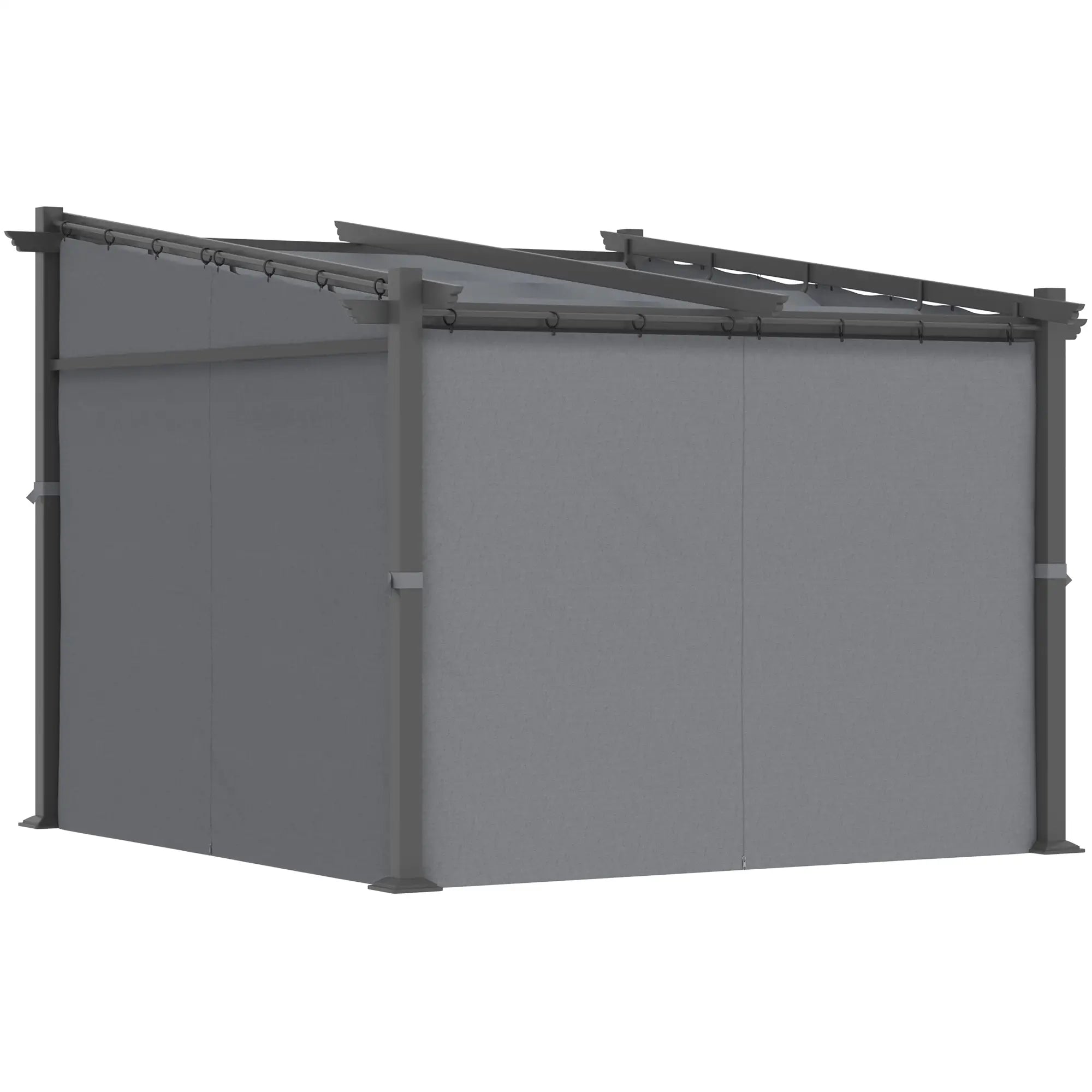 Pergola Outsunny con tetto retrattile e sistema a fune