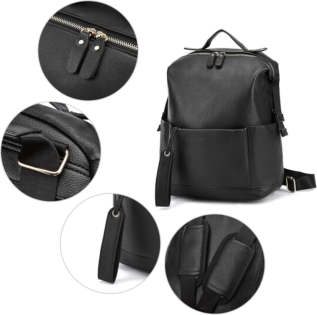 ARDIKAMA Diaper Bag Backpack Leather Backpack for Women Travel Dad Mother Outdoor Backpack (2 pieces)