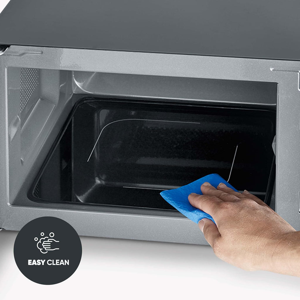 SEVERIN 2-in-1 Mikrowelle mit Grill 800 W, Grillofen mit 25 L Kapazitt und 9 Leistungsstufen, Mikrowelle mit Grillrost und Drehteller, silber, MW 7785