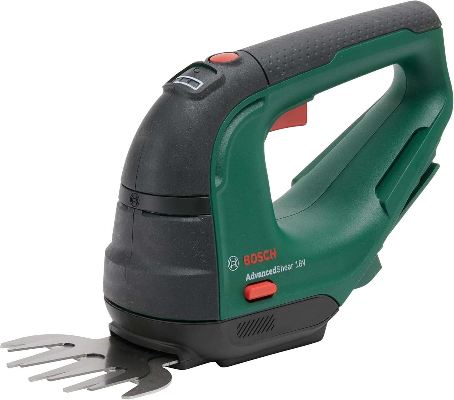 Bosch Akku Grasschere AdvancedShear 18V-10 (1 Akku 2,0 Ah, 18-Volt-System, schneidet bis zu 85 m pro Akkuladung, mit Strauch- und Grasscherenmesser, im Karton)