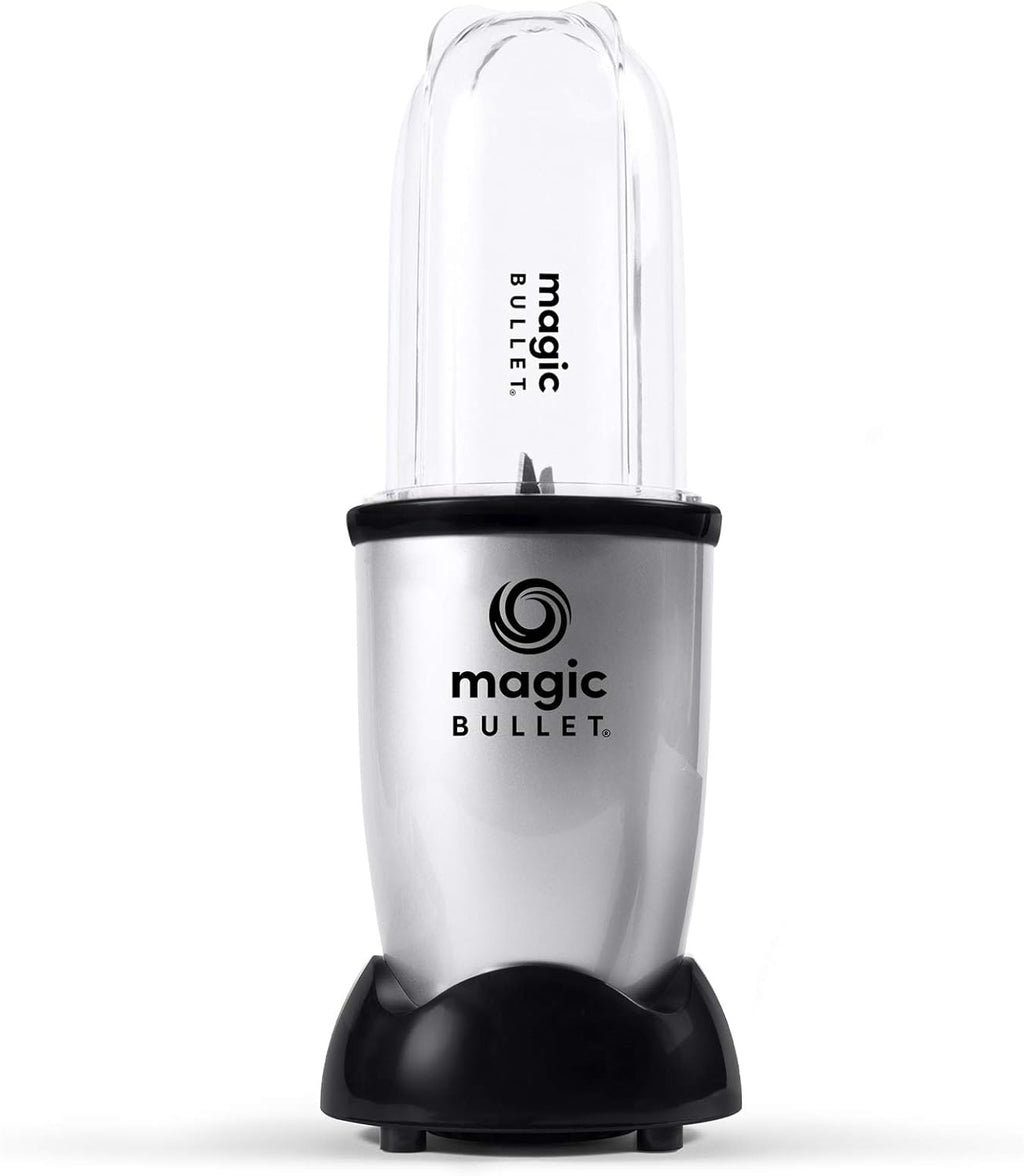 Magic Bullet, frullatore elettrico, tritatutto, frullatore per smoothie, frullatore multifunzione, potenza 200 Watt, 2 tazze da viaggio da 560 ml e 355 ml, nero, MBR10B