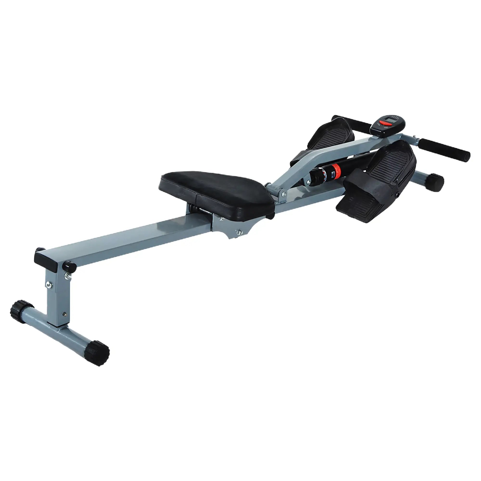 HOMCOM Vogatore Pieghevole Attrezzo Fitness con Display LCD e Resistenza Regolabile