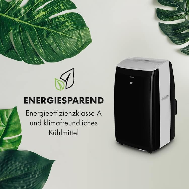 Klarstein Condizionatore Mobile con Tubo di Scarico, Climatizzatore 4 in 1, Ventilatore, Deumidificatore e Modalità Notturna, Condizionatore Piccolo e Portatile per Casa e Ufficio, Basso Consumo, 14000BTU
