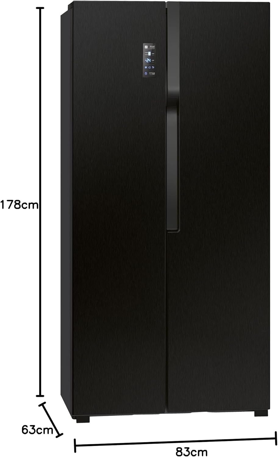 Bomann® Frigorifero con Congelatore | Congelatore No-Frost | Frigorifero da 186 cm | 39 dB | Combinato Frigorifero-Congelatore con MultiAirflow | 320L | Combinato Frigorifero-Congelatore No-Frost | KG 7361 nero-inox