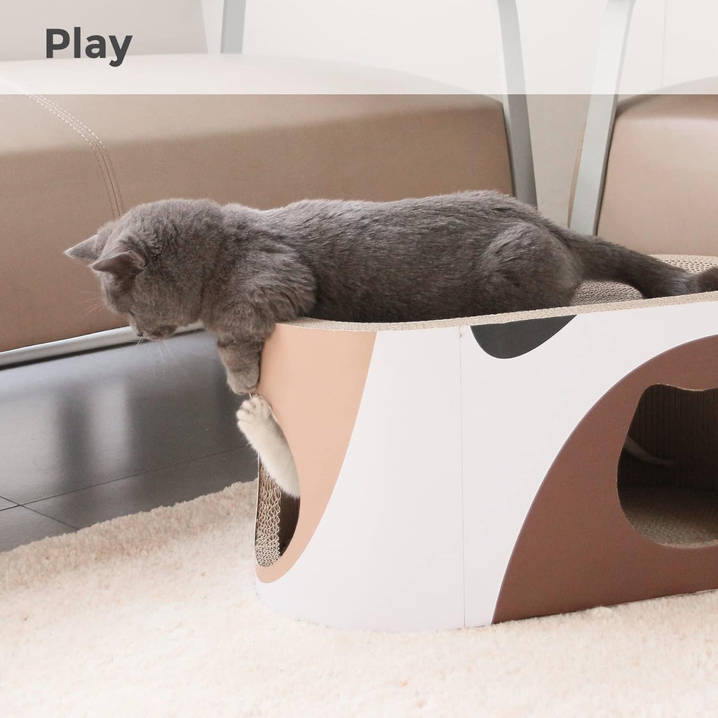 ComSaf Kratzbrett für Katzen, Kratztonne aus Wellpappe, Recycelbar Kratzbretter Katze, Kratzschutz für Sofa, Tür, Mbel, Kratzpappe für Katzen 58 x 25 x 25cm