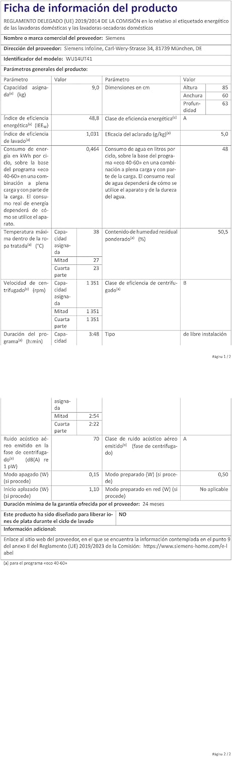 Siemens WG54G106EM iQ500, Waschmaschine 10kg, 1400 U/min, Antiflecken-System, varioSpeed für schneller saubere Wsche, Nachlegefunktion, wscheschonend, LED-Display, aquaStop, Amazon Exclusive Edition