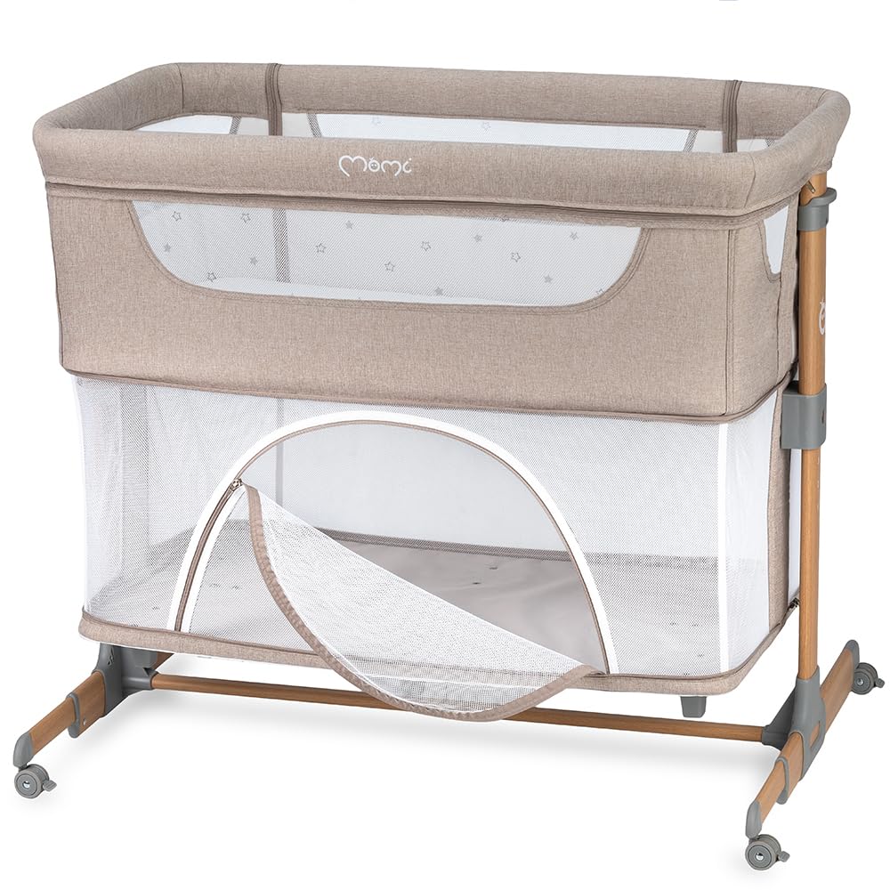 Momi SMART Bed Lettino fianco letto 4-in-1, fino a 15 kg, con materasso, regolabile in altezza