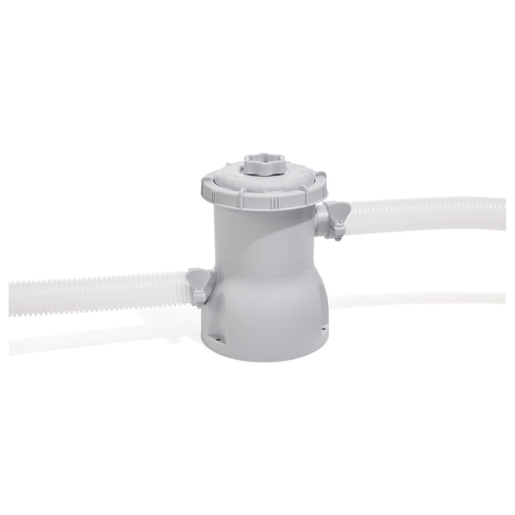 CRIVIT Piscina con telaio in metallo, Ø 300 x H 76 cm, inclusa pompa filtro - Usato come nuovo