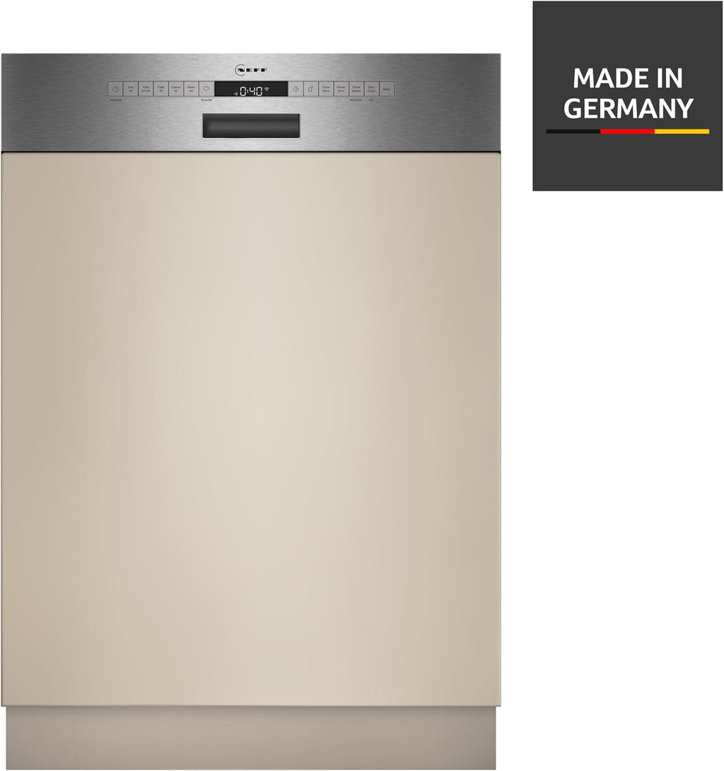 NEFF S157YCX03E, N 70, Lavastoviglie smart a scomparsa totale, 60 cm, cassetto per posate, Made in Germany, Asciugatura Zeolith, lavastoviglie particolarmente silenziosa, cestello superiore regolabile in altezza, forte pressione di spruzzo