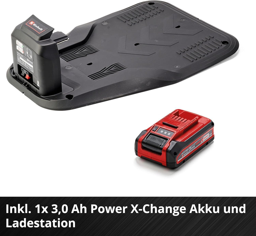 Einhell Akku-Rasenmher GE-CM 43 Li M Kit Power X-Change (36V, 43 cm Schnittbreite, bis 600 m, Brushless, Mulch-Kit, 63L Fangkorb, 25-75 mm Schnitthhe, inkl. 2x 4,0Ah + 2x Ladegert)