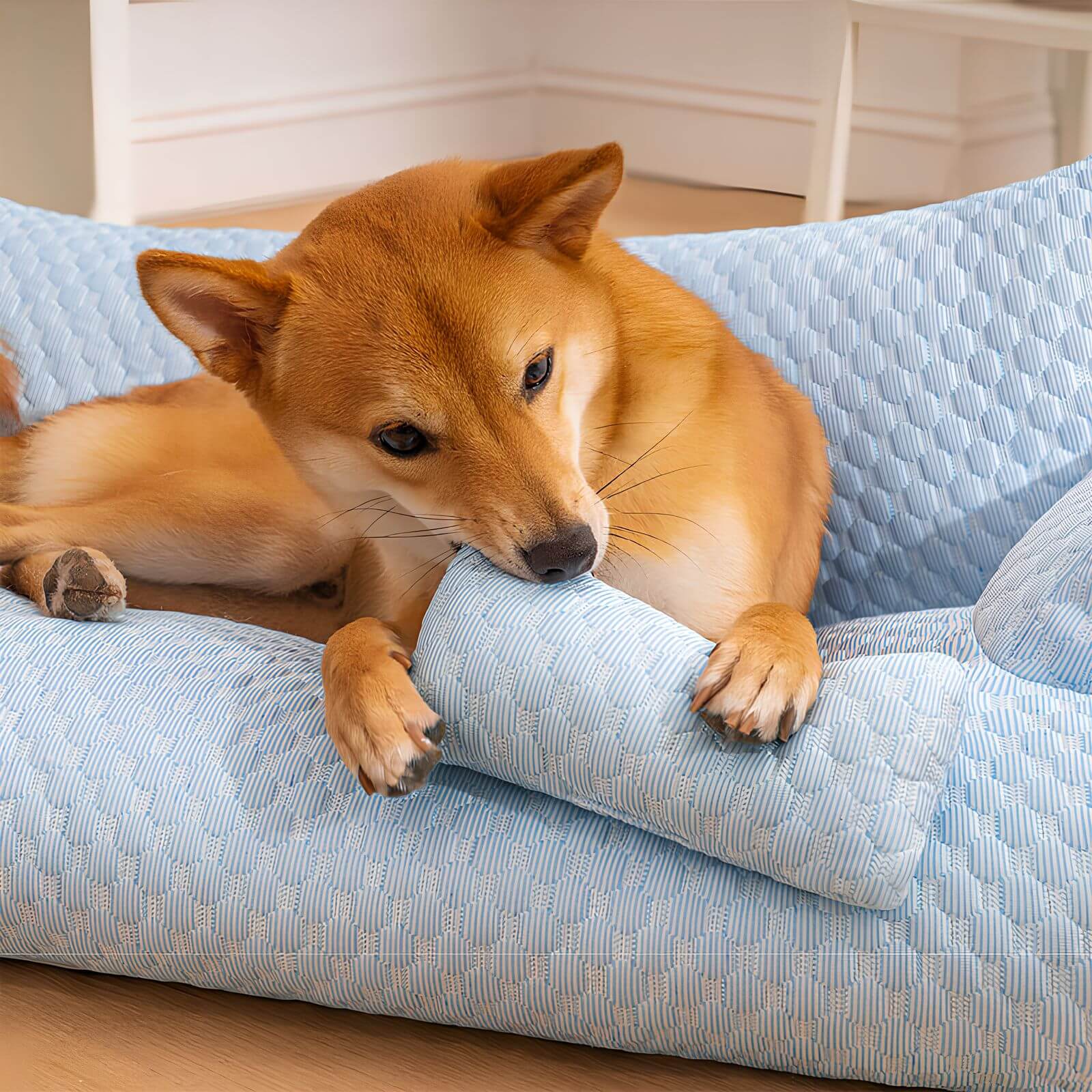 Letto rinfrescante per cani in seta ghiacciata – Divano traspirante e lavabile per animali domestici