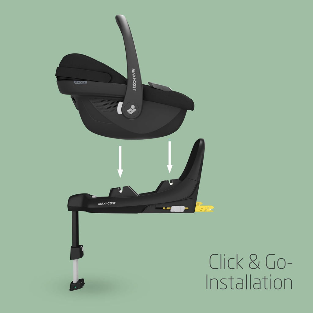Maxi-Cosi Pebble 360 Pro, Seggiolino auto reclinabile SlideTech, da 0 a 15 mesi, da 0 a 13 kg, da 40 a 87 cm, per i seggiolini auto girevoli FamilyFix 360 Pro, G-CELL Side Impact Protection, Tonal Graphite