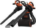 Black+Decker Aspiratore/Soffiatore Elettrico 3-in-1 BEBLV301 (3.000 Watt, con trituratore + rastrello raccogli foglie attaccabile, zaino raccogli foglie da 72l – elevata velocità di soffiaggio e potenza di aspirazione regolabile)